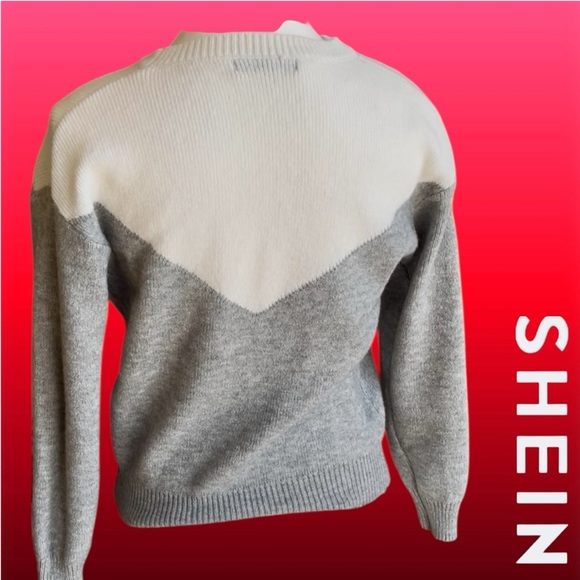 SHEIN Women's Two-Tone Sweater - Picture 4 of 9